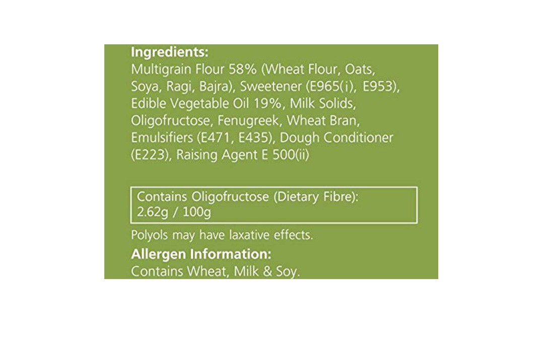 Diabodelite Multigrain Sugar Free Cookies With Fenugreek - Natural Flavour   Box  200 grams